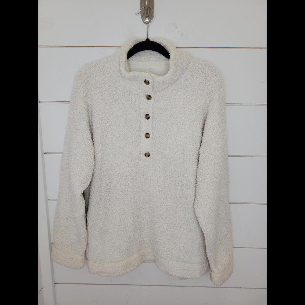 Aerie medium cream super fuzzy pullover shirt